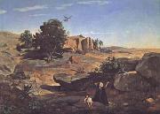 Jean Baptiste Camille  Corot Agar dans le desert (mk11) USA oil painting artist